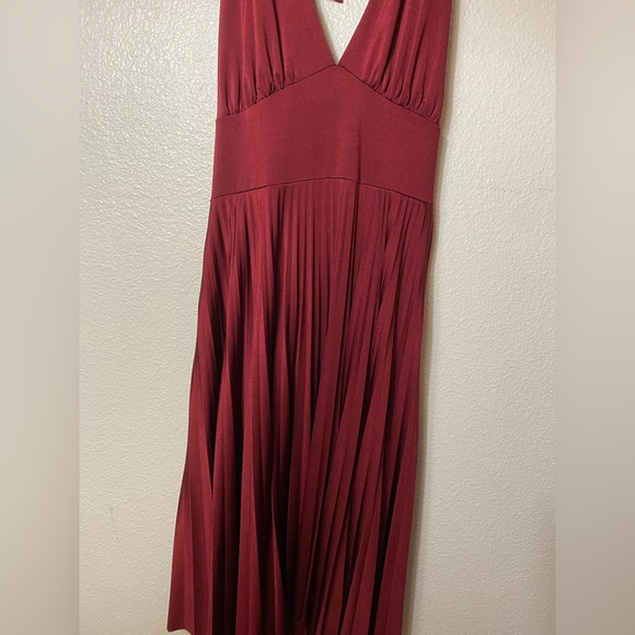 Maroon Baby Doll Halter Dress - Picture 7 of 9